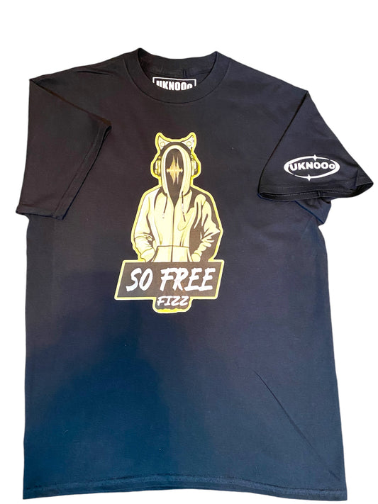 SO FREE FIZZ Black T-Shirt